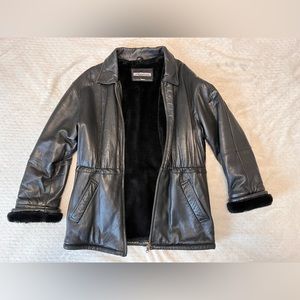 Black Lined Leather Jacket
